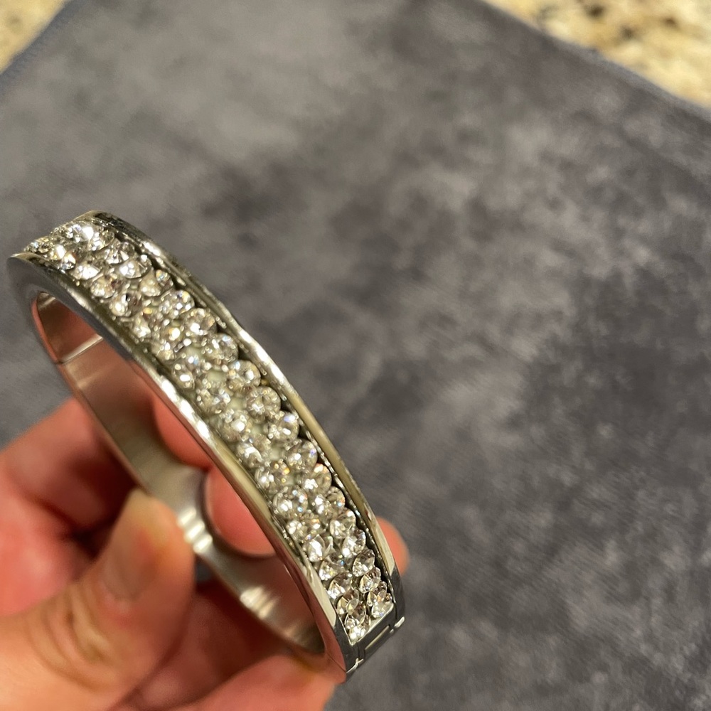 Swarovski Intervalle Silver Bangle - image 2